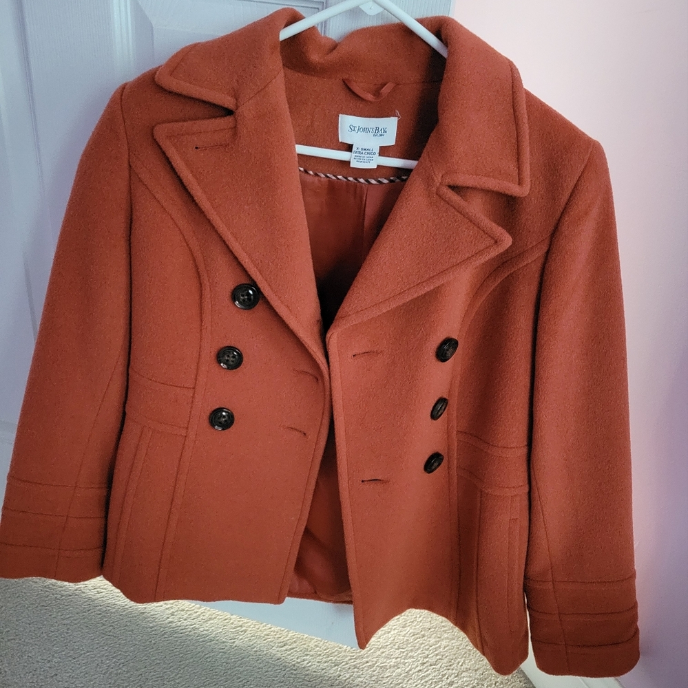 St. John's Bay Rust Pea Coat